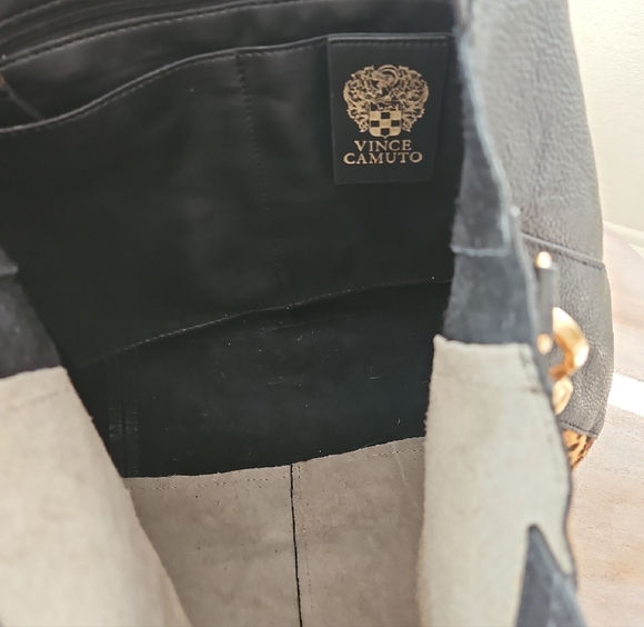 Vince Camuto Leopard Print Shoulder Bag with Black Trim - Picture 6 of 12